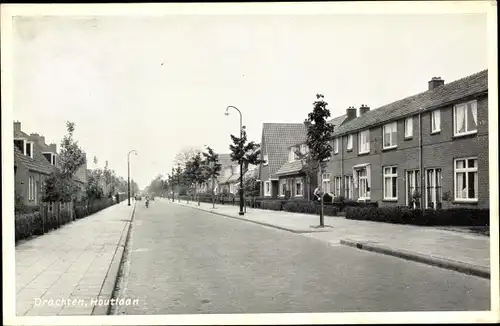 Ak Drachten Friesland Niederlande, Houtlaan, Straßenpartie