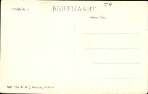 Ak Oud Vossemeer Zeeland Niederlande, überschwemmter Ort, 1906, Woningen bij 't Veer