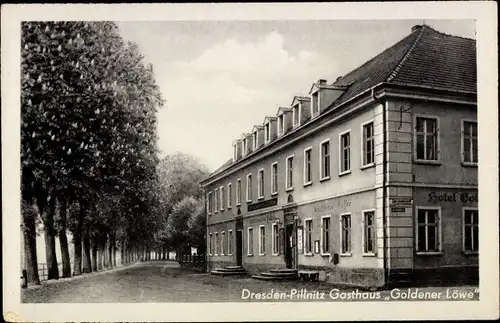 Ak Dresden Pillnitz, Gasthaus Goldener Löwe, Außenansicht