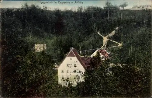 Ak Dresden Hosterwitz, Keppmühle im Keppgrund, Fachwerkhaus