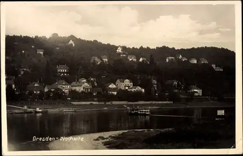 Foto Ak Dresden Wachwitz, Panorama, Fähre