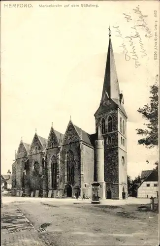 Ak Herford in Westfalen, Marienkirche auf dem Stiftsberg, Außenansicht