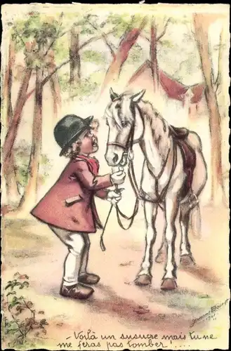 Künstler Ak Bouret, Germaine, Voila un susucre mais tu ne me feras pas tomber