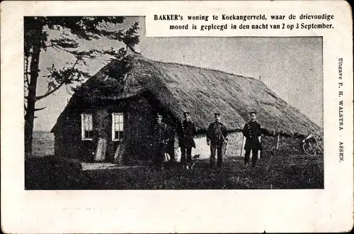 Ak Assen Drenthe Niederlande, Bakker's woning te Koekangerveld