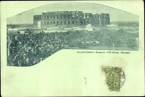 Ak El Djem Tunesien, Amphitheater, le Colisee