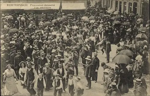 Ak Echternach Luxemburg, Procession dansante, les amateurs