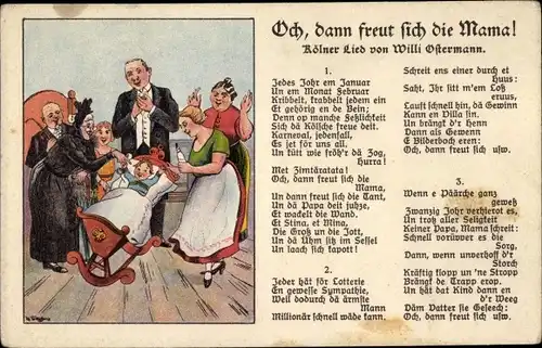 Lied Ak Och, dann freut sich die Mama, Kölner Lied von Willi Ostermann