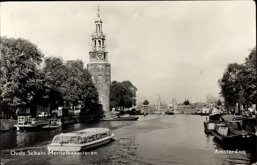 Ak Amsterdam Nordholland Niederlande, Oude Schans-Montelbaanstoren