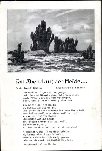 Lied Ak Am Abend auf der Heide, Klaus F. Richter, Eldo di Lazzaro