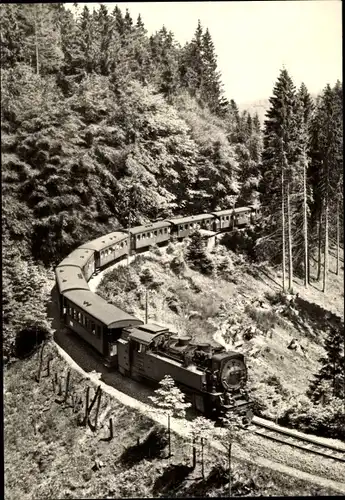 Ak Deutsche Eisenbahn, Dampflok, Harzquerbahn