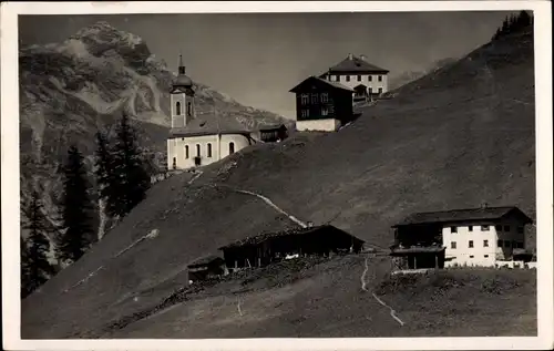 Ak Kaisers Tirol, Lechtal, Kirche, Häuser