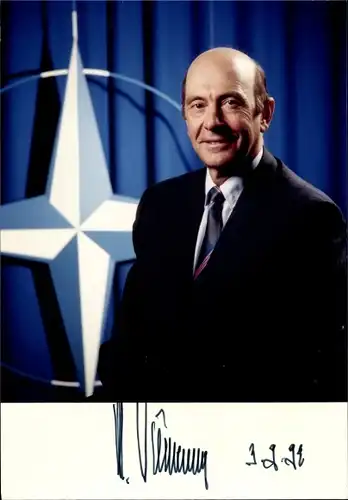 Ak Generalsekretär Manfred Wörner, Portrait, Autogramm