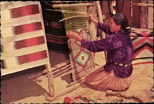 Ak USA, Navajo rug weaver