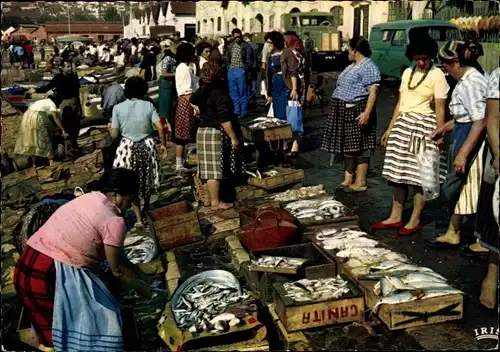 Ak Lisboa Lissabon Portugal, Ribeira Nova, Fischmarkt