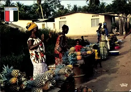Ak Elfenbeinküste, Ananasverkäuferinnen