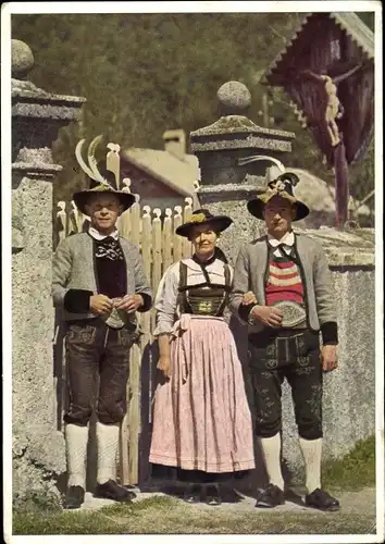 Ak Tiroler Landestrachten, Zillertal Tirol Österreich