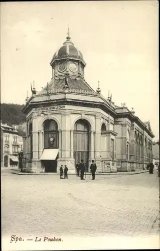 Ak Spa Wallonien Lüttich, Le Pouhou, Straßenpartie, Hausansicht