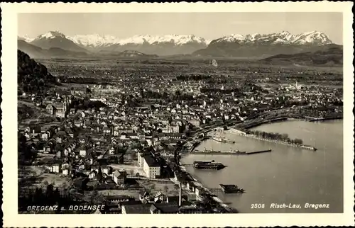 Ak Bregenz am Bodensee Vorarlberg, Gesamtansicht