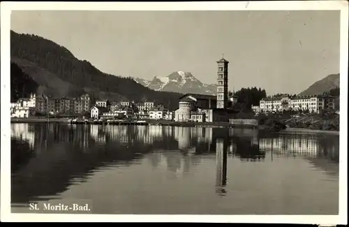 Ak Bad Sankt Moritz Kanton Graubünden, Teilansicht