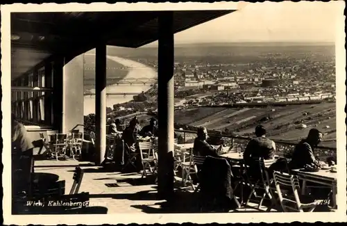 Ak Wien 19. Döbling, Kahlenbergterrasse, Landschaftsblick