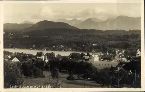 Ak Velden am Wörthersee Kärnten, Panorama, Blick zum Ort