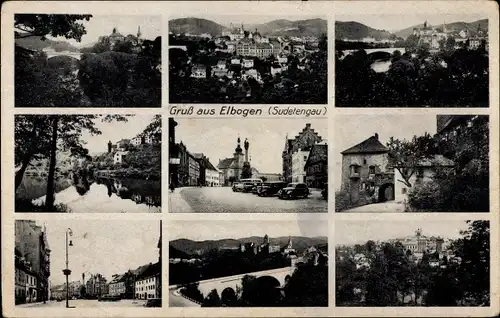 Ak Loket Elbogen Region Königgrätz, Burg Elbogen, Ortsansichten