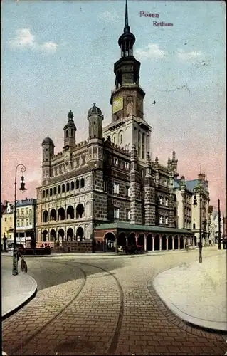 Ak Poznań Posen, Rathaus