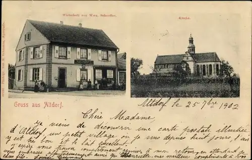 Ak Altorf Altdorf Elsass Bas Rhin, Wirtschaft, Kirche