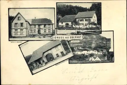 Ak Oberhof Neuwiller lès Saverne Neuweiler Elsass Bas Rhin, Forsthaus, Graufthal, Hotel C. Mathis