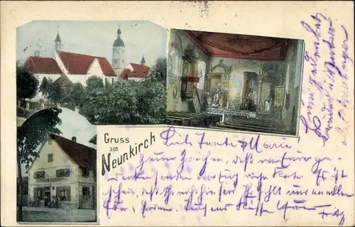 Ak Neunkirch Friesenheim Elsass Bas Rhin, Kirche, Wirtschaft