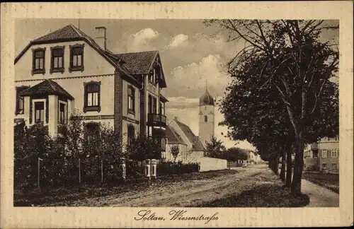 Ak Soltau Lüneburger Heide Niedersachsen, Wiesenstraße