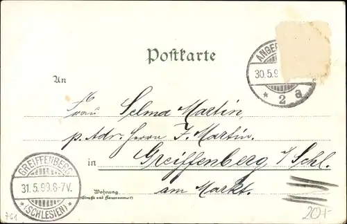 Litho Angermünde in der Uckermark, Panorama, Denkmal, Rathaus, Kirche