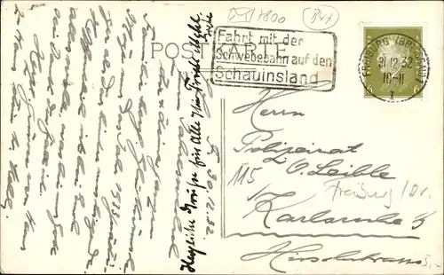 Foto Ak Freiburg im Breisgau, Villa, Garten