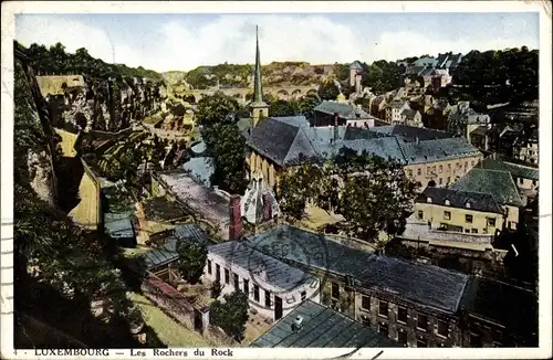 Ak Luxemburg Luxembourg, Les Rochers du Rock