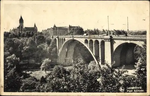 Ak Luxemburg Luxembourg, Pont Adolphe