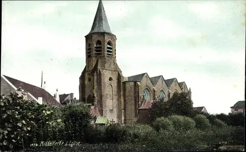 Ak Middelkerke Westflandern, L'Eglise