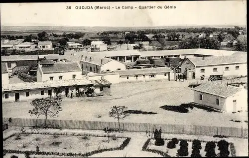 Ak Oudjda Oujda Marokko, Le Camp, Quartier du Génie