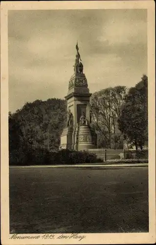 Ak Den Haag Südholland Niederlande, Monument 1819