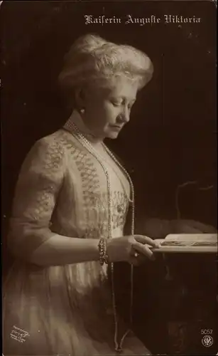 Ak Kaiserin Auguste Viktoria, Portrait, Perlenkette