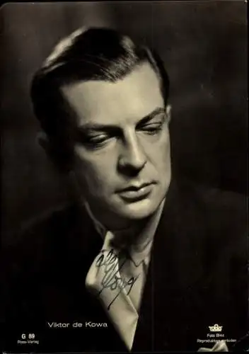 Ak Schauspieler Viktor de Kowa, Portrait