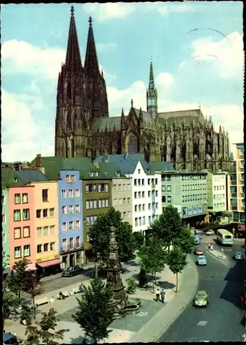 Ak Köln am Rhein, Altermarkt und Dom