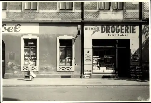 Foto Ak Dresden Altstadt, Hirsch Drogerie v. Erich Lohse