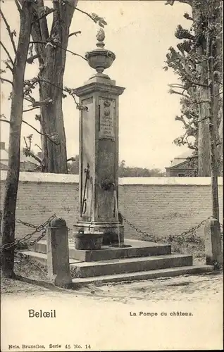 Ak Belœil Wallonien Hennegau, La Pompe du chateau, Brunnen