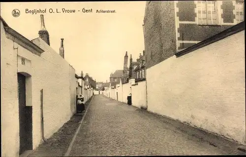 Ak Gand Gent Ostflandern, Begijnhof O.L. Vrouw, Achterstraat