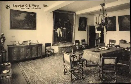 Ak Gent Ostflandern, Begijnhof O. L. Vrouw, Stedekamer, Groothuis