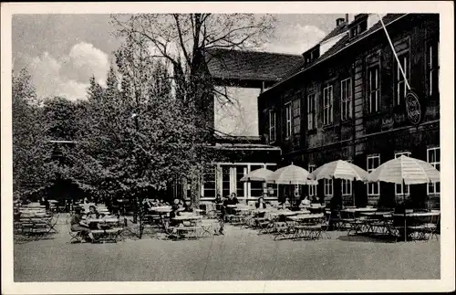 Ak Dresden Pillnitz, HO Gaststätte Schlossschänke Pillnitz, Außengastronomie