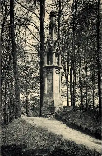 Ak Alt Zella Nossen in Sachsen, Kloster Altzella, Betsäule aus dem 13.Jahrhundert