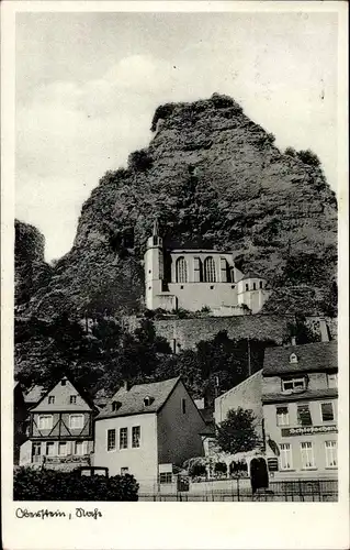Ak Oberstein an der Nahe, Teilansicht, Kirche, Schlösschen