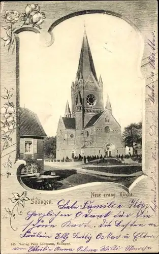 Ak Solingen in Nordrhein Westfalen, Neue evang. Kirche, Außenansicht