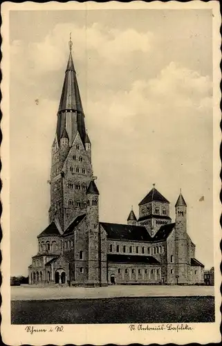 Ak Rheine in Westfalen, St. Antonius-Basilika, Außenansicht